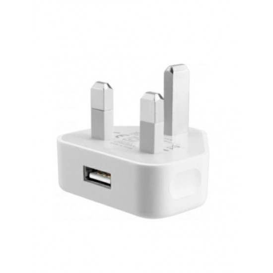 High Quality UK 3 Pin 5W USB Power Adapter (New)